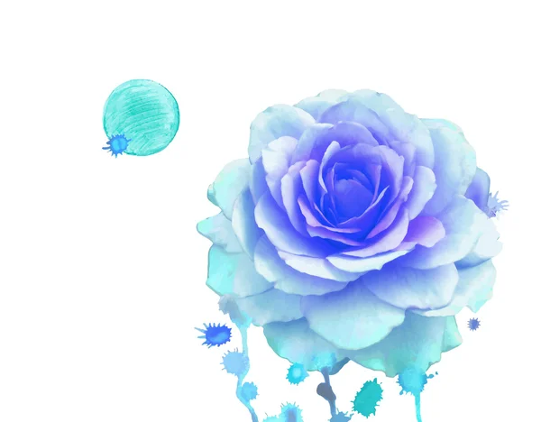 Иллюстрация синей розы — стоковое фото
