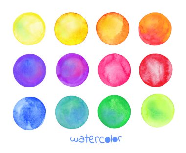 jeu de cercles aquarelle