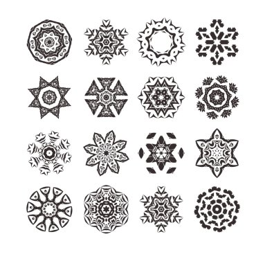 Mandala siyah ayarla