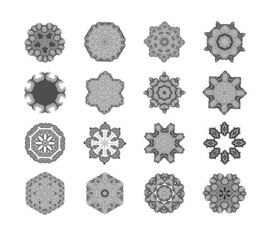 Mandala siyah ayarla