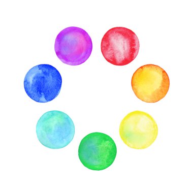 Sulu boya gökkuşağı çerçeve.