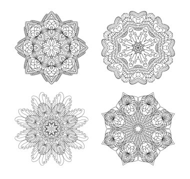 Mandala siyah ayarla