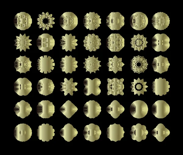 Gouden ronde patroon — Stockfoto