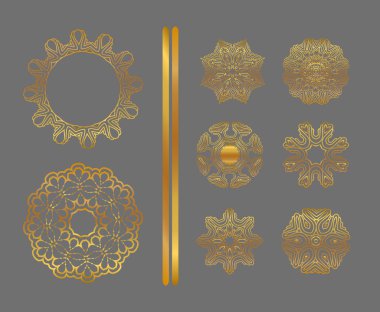 soyut altın süsleme