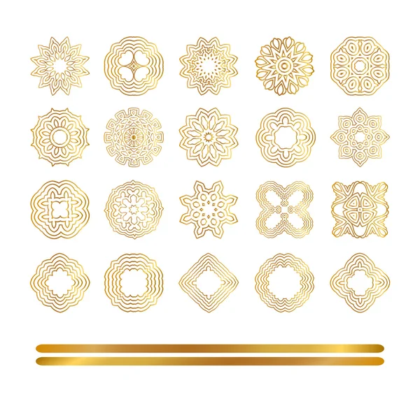 Décor doré traditionnel — Image vectorielle