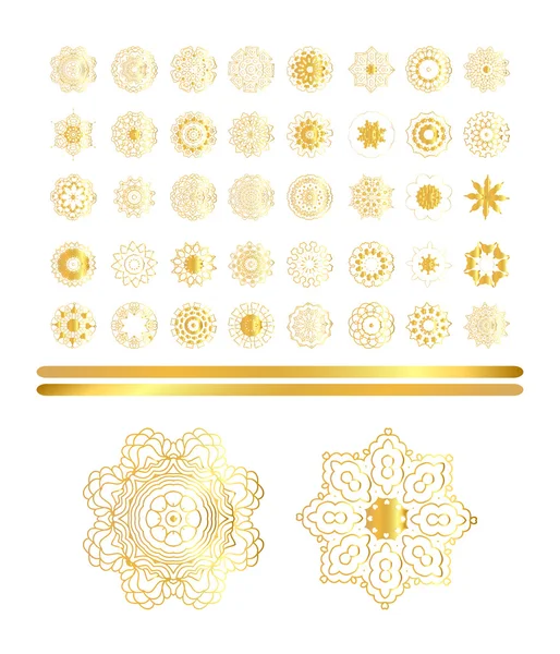 Oriental vector patrón de oro — Vector de stock