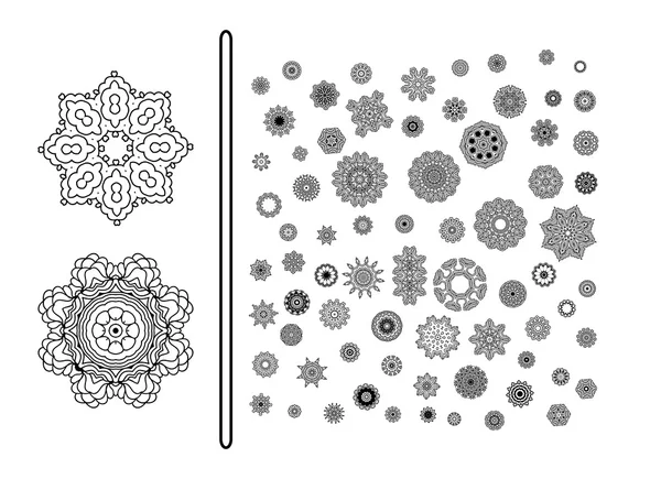 Mandali. okrągły ornament. — Wektor stockowy