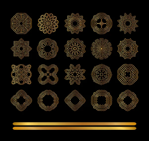 Adorno de oro abstracto — Vector de stock