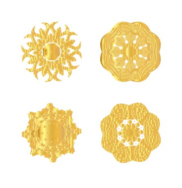 Oriental altın deseni kümesi