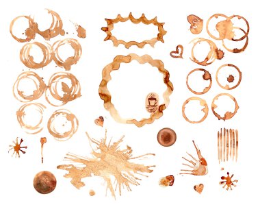 Kahve boya lekeleri, su sıçramalarına