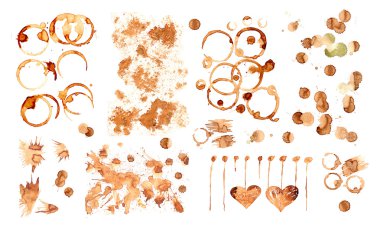 Kahve boya lekeleri, su sıçramalarına