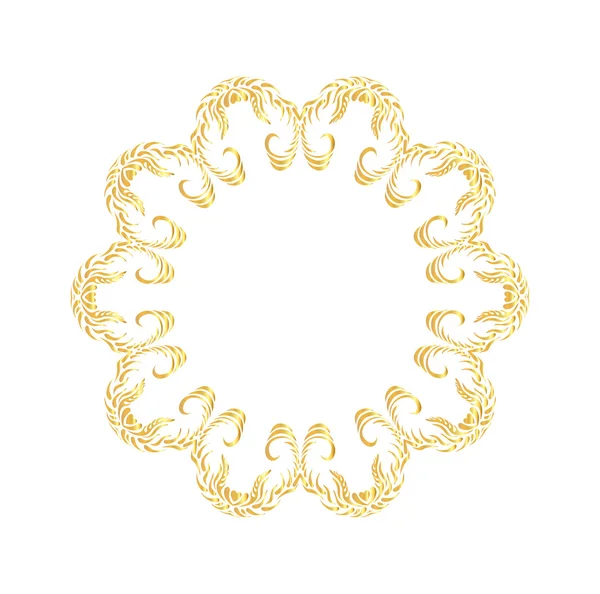 Modello floreale dorato. Design decorato in oro — Vettoriale Stock