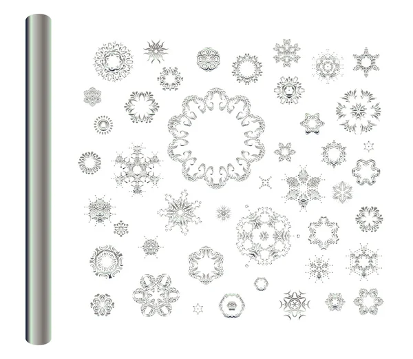 Abstracte zilveren sieraad set — Stockvector