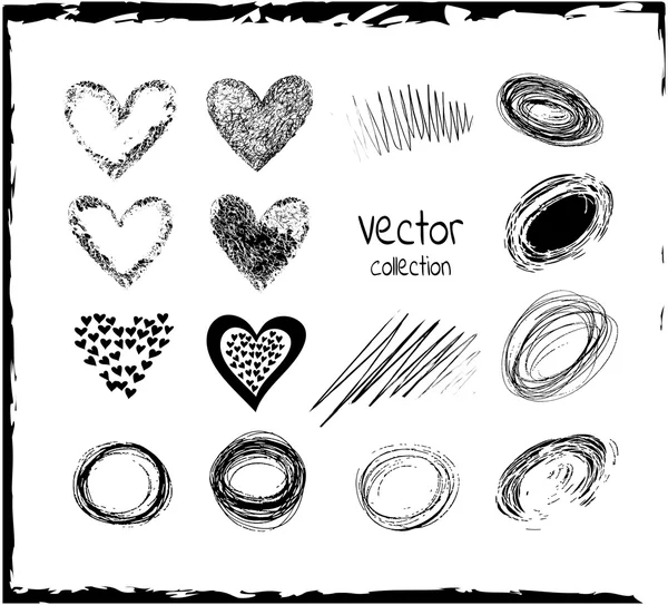 Conjunto de corazón incompleto — Archivo Imágenes Vectoriales