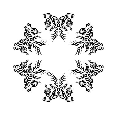 İzole çiçek Süsleme öğeleri koleksiyonu