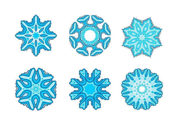 Sněhové vločky pro zimní design — Stockový vektor