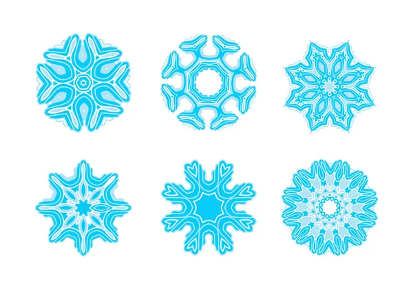Sneeuwvlokken voor winter ontwerp — Stockvector