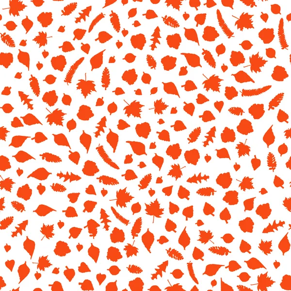 Oranžový vzor bezešvé s barevnými listy — Stockový vektor