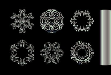 Mandala vintage dekor elementleri