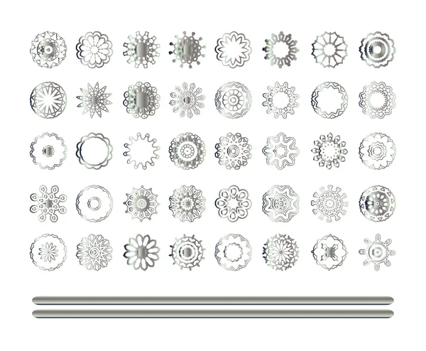Oosterse zilveren patroon — Stockfoto