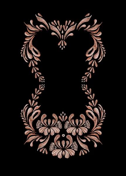 Ornamento floral vintage dibujado a mano — Vector de stock