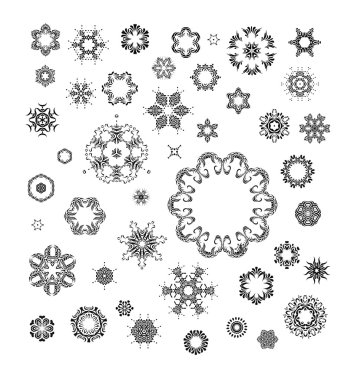 Daire süsleme çerçeve kümesi