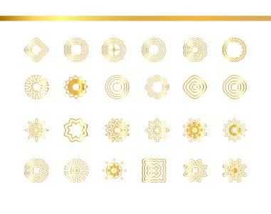 soyut altın süsleme