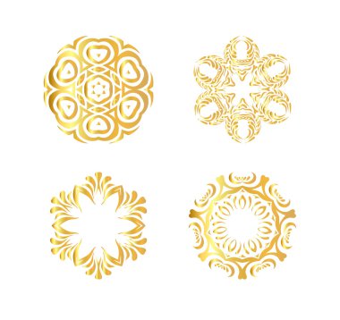 soyut altın süsleme