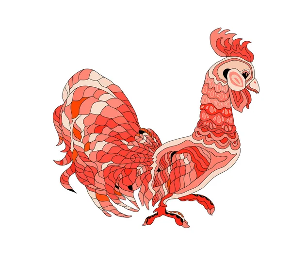 Coq rouge isolé — Image vectorielle