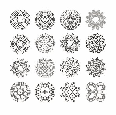 Dairesel tek renkli desen