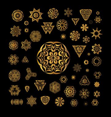 Süs altın yuvarlak dantel arka plan