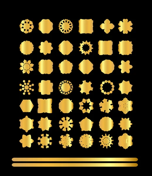 Dentelle ronde dorée ornementale fond — Image vectorielle