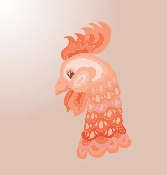 Cabeza de gallo de dibujos animados aislado . — Vector de stock