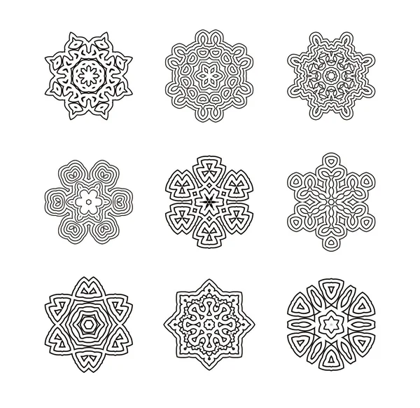 Набір круглих орнаментів — стоковий вектор