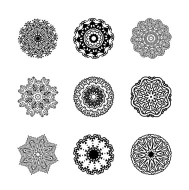 Mandala süsleme yuvarlak. Vintage sanat unsurları