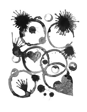 El kahve arka plan boyalı