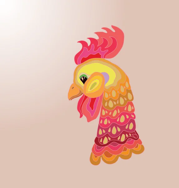 Cabeza de gallo de dibujos animados — Vector de stock
