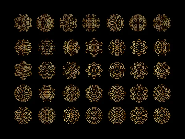 Mandala en or — Image vectorielle