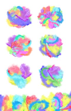 Soyut duman arka plan koleksiyonu izole edildi. Sis ya da duman beyaz üzerine izole edildi.