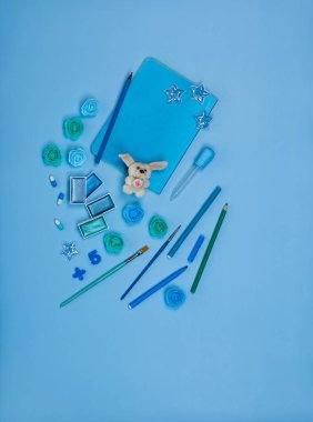 Not defteri taslak modeli ve reklamlar için boş alanı olan ürünleri düzenlemek için boş alan.