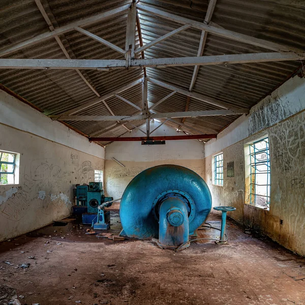 Cassilandia Mato Grosso Sul Brazil 2021 Engine Room Abandoned Small — 图库照片