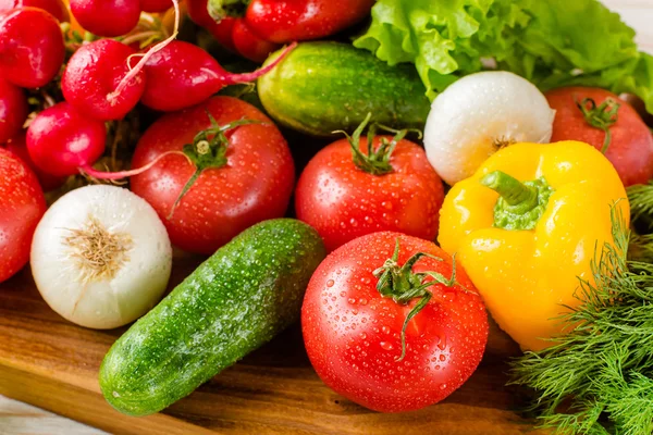 Close up of various colorful raw vegetables. — Stock Photo, Image