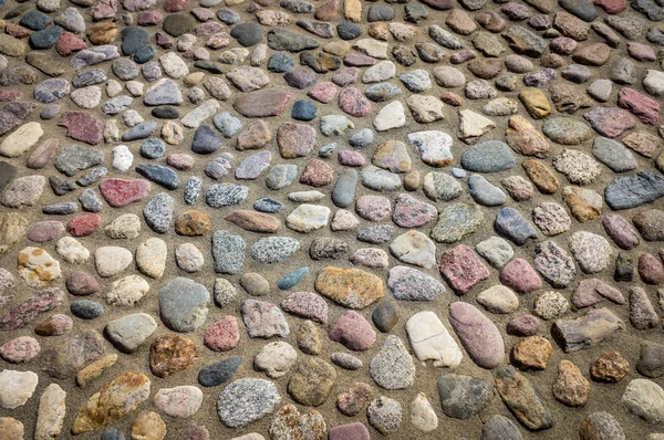 Pavement from sea stones - texture. — Stock Photo, Image