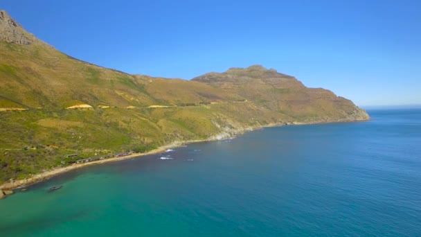 Chapmans Peak Drive 4K UHD aerial footage of coastline peninsula. Cape Town South Africa. Part 2 of 2 — Stock Video
