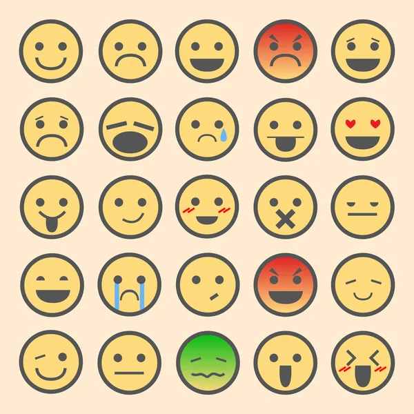 Conjuntos de Emoticones Color — Vector de stock
