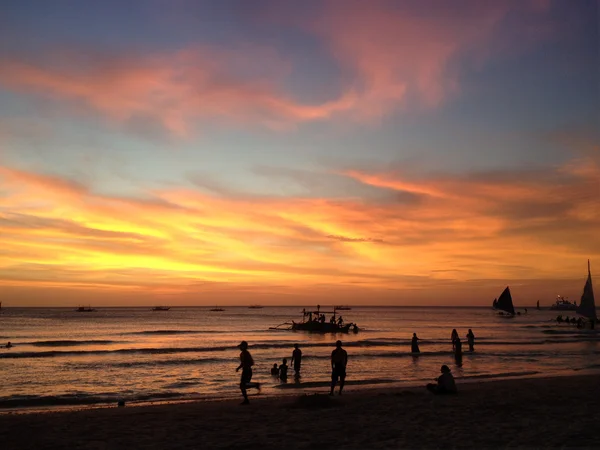 Bellissimo tramonto a Boracay — Foto Stock