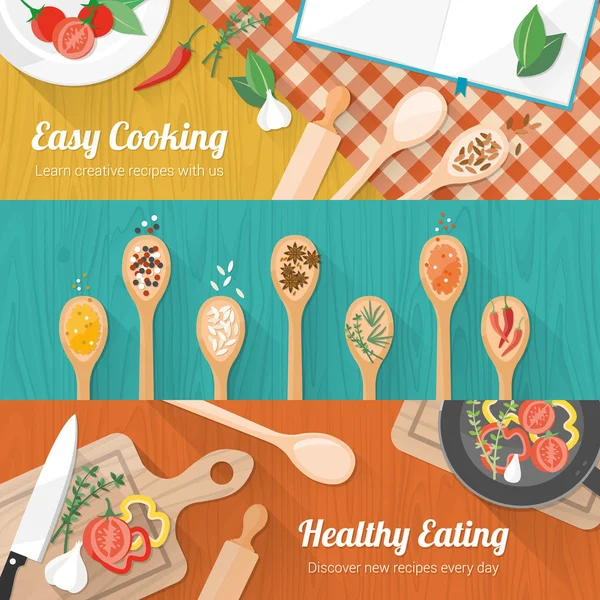Food and cooking banner — Stock Photo, Image