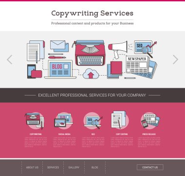 Copywriting and editing web template clipart