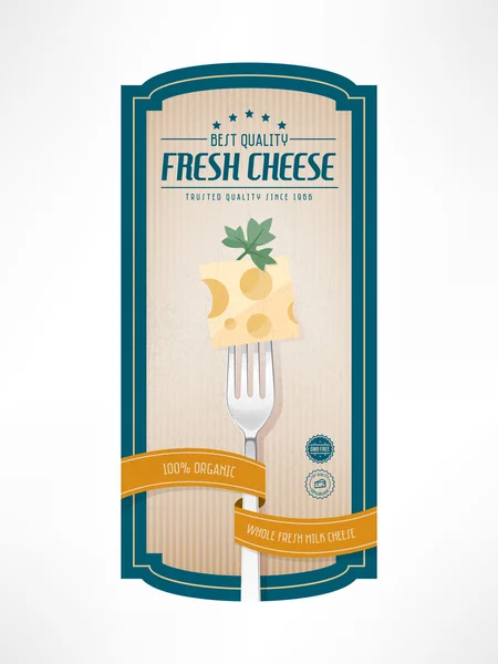 Au fromage de qualité étiquette grunge vintage — Image vectorielle