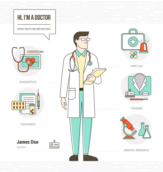 Infographie médicale professionnelle — Image vectorielle